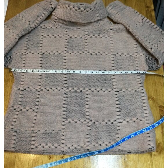 PrAna Womens Wool Blend Turtleneck Crestland Sweater Chunky Patchwork Size XL - Picture 6 of 7